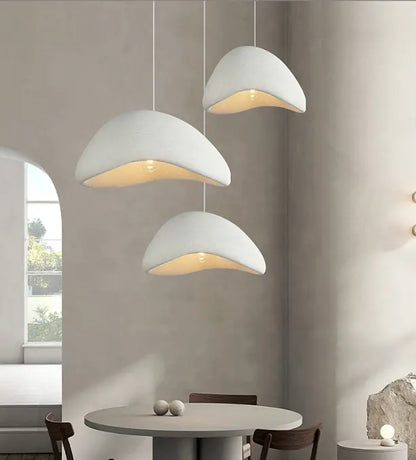Nordic Villa Stair Wabi-sabi Style Pendant Chandelier Irregular Resin E27 Pendant Lights Staircase Suspend Lamp Decor Droplight
