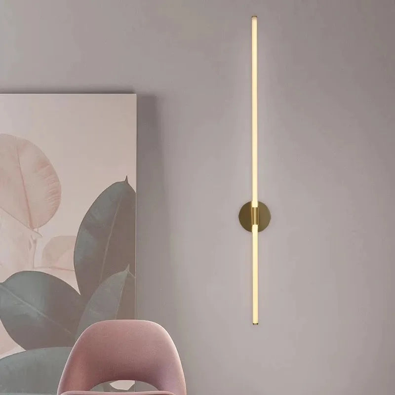 Nordic Gold LED Wall lamp bedroom bedside aisle living room lamps loft study rotating reading wall sconce lights for home