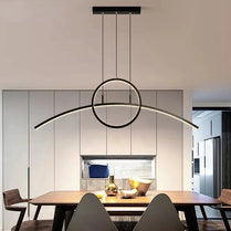 LED Modern Minimalist Light Dining Room Creative Personality Style Dining Table Bar Counter Study Room Light Fixtures