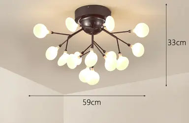 Nordic style living room lamp bedroom firefly warm bedroom room light simple creative dining room lamp