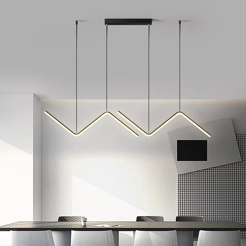 Modern Led Chandelier Lamp For Kitchen Dining Room Minimalist Design Home Decor Creative Restaurant Suspension Light Fixture