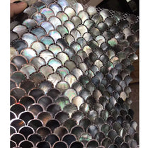 Mother of Pear Fan Shaped Mosaic Tile,Fish Scale Shape Shell Mosaic for Home,Fish Scale Mosaic Tile Pattern