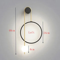 Modern Bedroom Bedside Wall Lamp Nordic Simple Living Room Background Led Wall Light Fixture Balcony Aisle Wall Sconce Lamp
