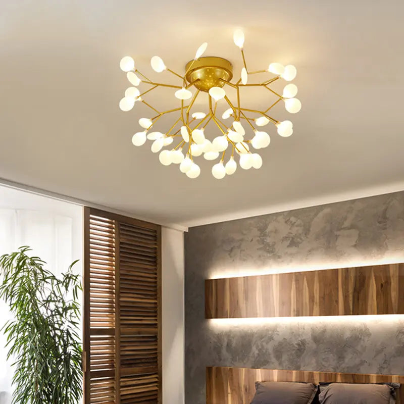 Nordic style living room lamp bedroom firefly warm bedroom room light simple creative dining room lamp
