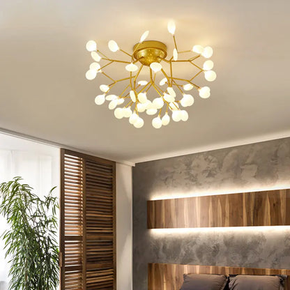 Nordic style living room lamp bedroom firefly warm bedroom room light simple creative dining room lamp