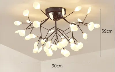 Nordic style living room lamp bedroom firefly warm bedroom room light simple creative dining room lamp