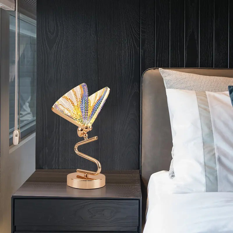 Nordic Modern Simple Butterfly Table Lamp Study Room Bedroom Nightstand Lamp warm Girl Butterfly Desk Lamp Small Night Light