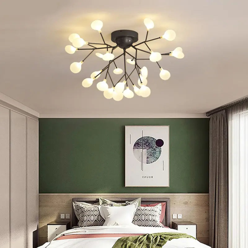 Nordic style living room lamp bedroom firefly warm bedroom room light simple creative dining room lamp