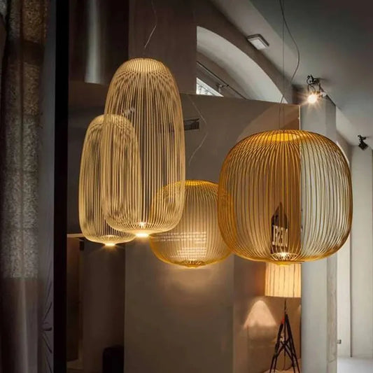 Modern Iron BirdCage Pendant Lights Metal Led Suspension light Fixture pendant lamp For Dinning Living Room Decor Hanging Lamp
