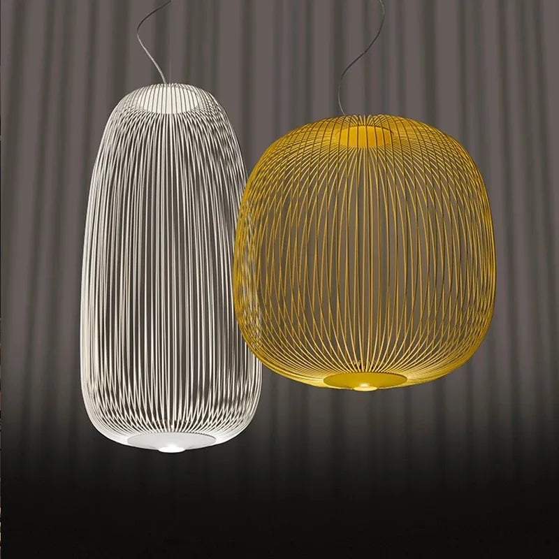 Modern Iron BirdCage Pendant Lights Metal Led Suspension light Fixture pendant lamp For Dinning Living Room Decor Hanging Lamp
