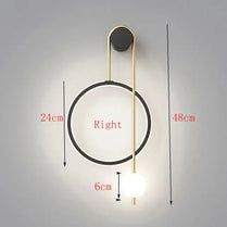 Modern Bedroom Bedside Wall Lamp Nordic Simple Living Room Background Led Wall Light Fixture Balcony Aisle Wall Sconce Lamp