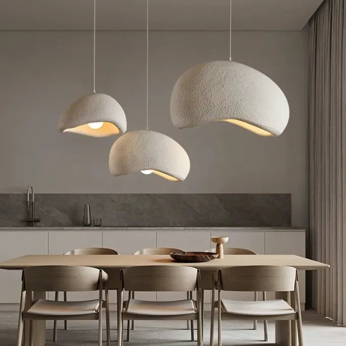 Nordic Villa Stair Wabi-sabi Style Pendant Chandelier Irregular Resin E27 Pendant Lights Staircase Suspend Lamp Decor Droplight