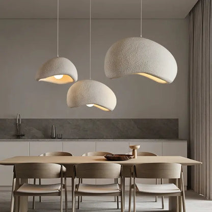 Nordic Villa Stair Wabi-sabi Style Pendant Chandelier Irregular Resin E27 Pendant Lights Staircase Suspend Lamp Decor Droplight