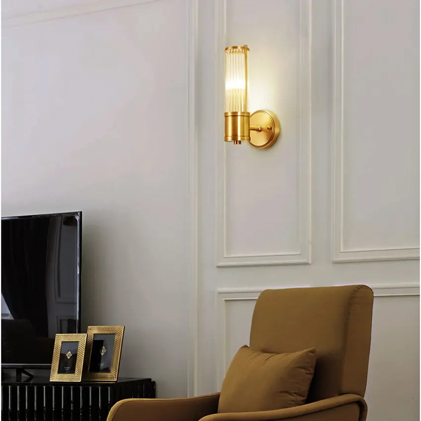 Modern glass Wall Lamp nordic stainless steel Bedroom bedside Led Wall Lights Fixtures living room aisle Corridor Wall Sconce
