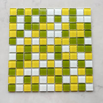 Foshan Modern Design 4mm Transparent Green Glass Tile Mosaic