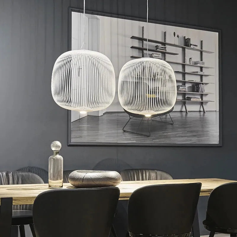 Modern Iron BirdCage Pendant Lights Metal Led Suspension light Fixture pendant lamp For Dinning Living Room Decor Hanging Lamp