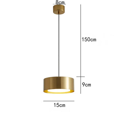 Designer nordic led golden pendant light