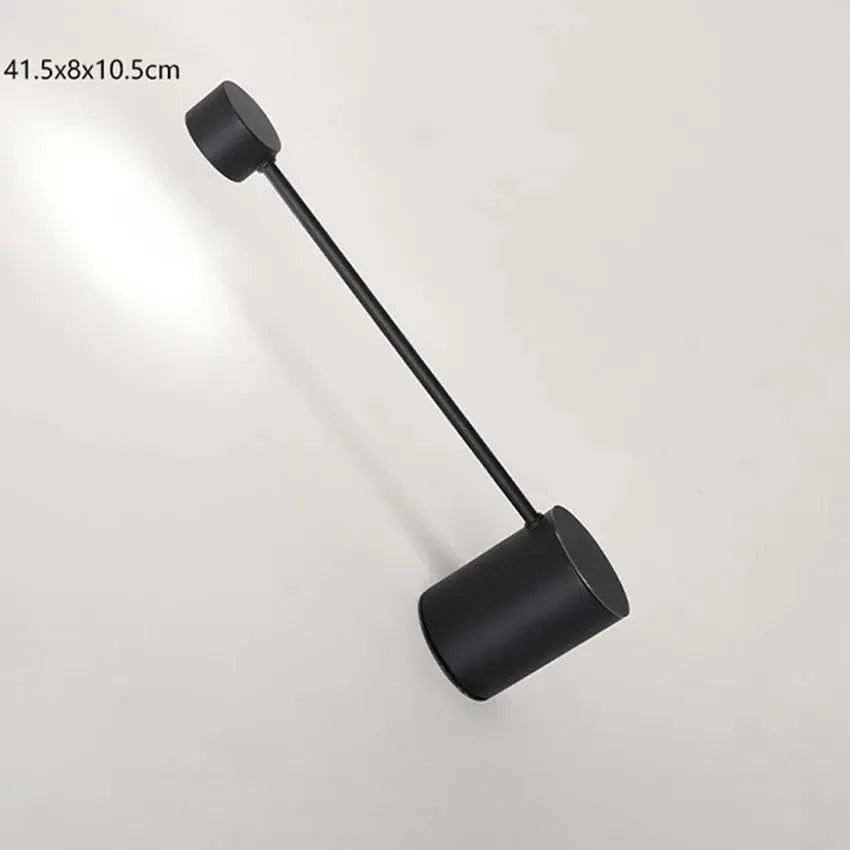 Nordic led wall light fixture modern simple black wrought iron bedroom bedside reading lamp living room Aisle staircase sconces