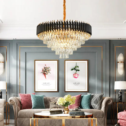 Modern Light Luxury Crystal Pendant Light For Hotel Villa Lobby Living Room Restaurant Chandelier High-end Design Pendant Lights