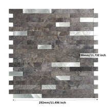 Strip Backsplash Mosaic Aluminum Peel And Stick Wall Tile for Kitchen Walls