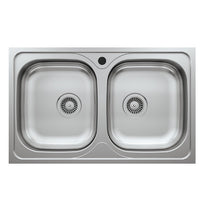 L008 LAY ON SERIES DOUBLE BOWLS KITCHEN SINK