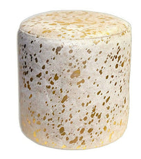 DEKOLAND - Ottoman Round Gold on White