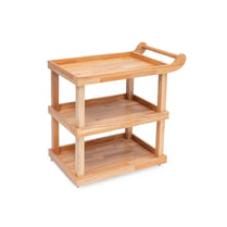 Servis-1 Wooden Three-Tier Serving Cart – Natural Finish