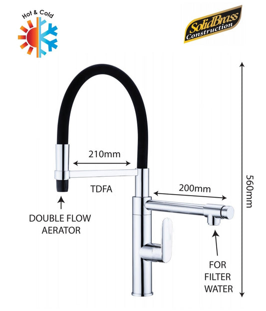 TK110PO - Kitania Series Pull Out Kitchen Mixer
