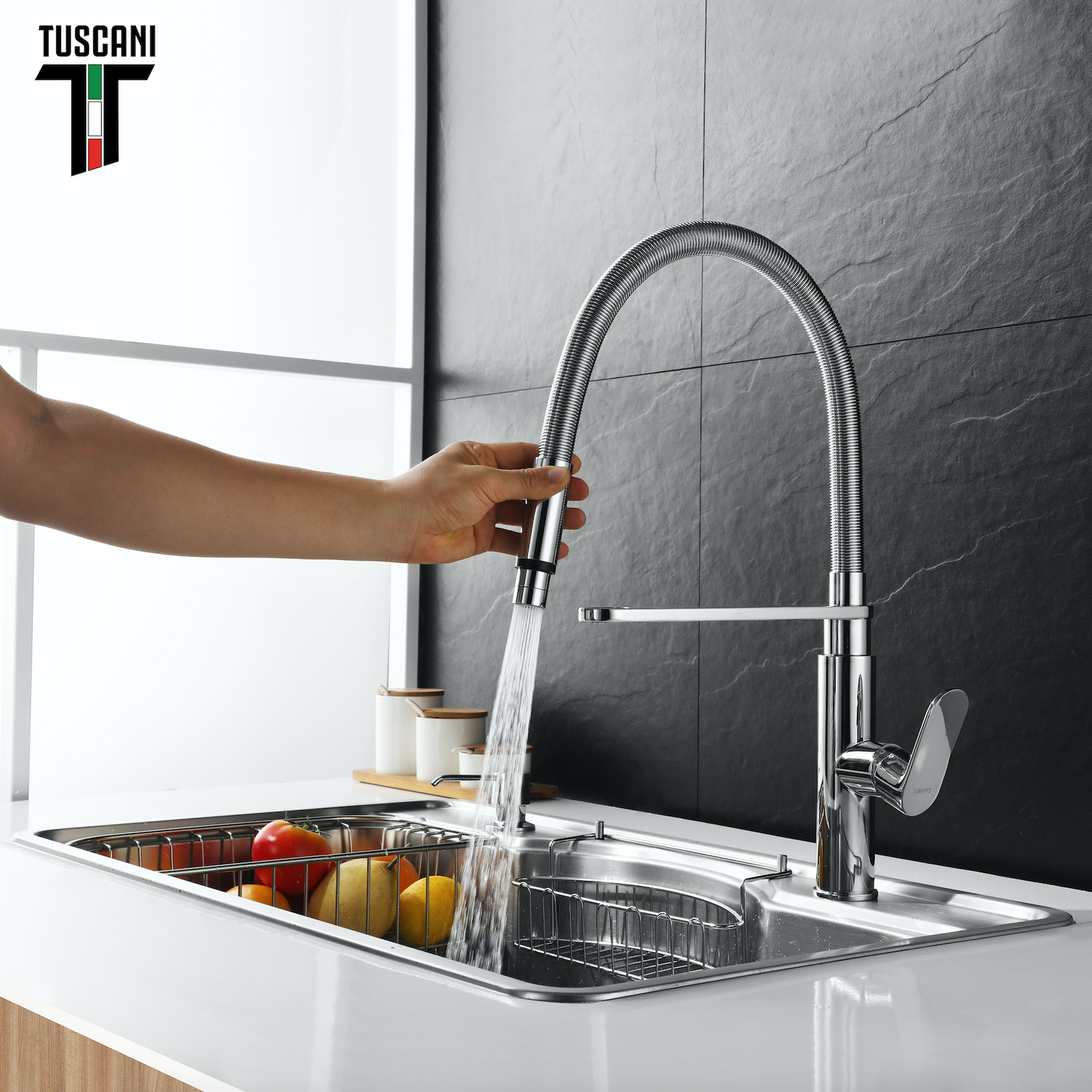 TK18PO - Kitania Series Pull Out Kitchen Cold Tap