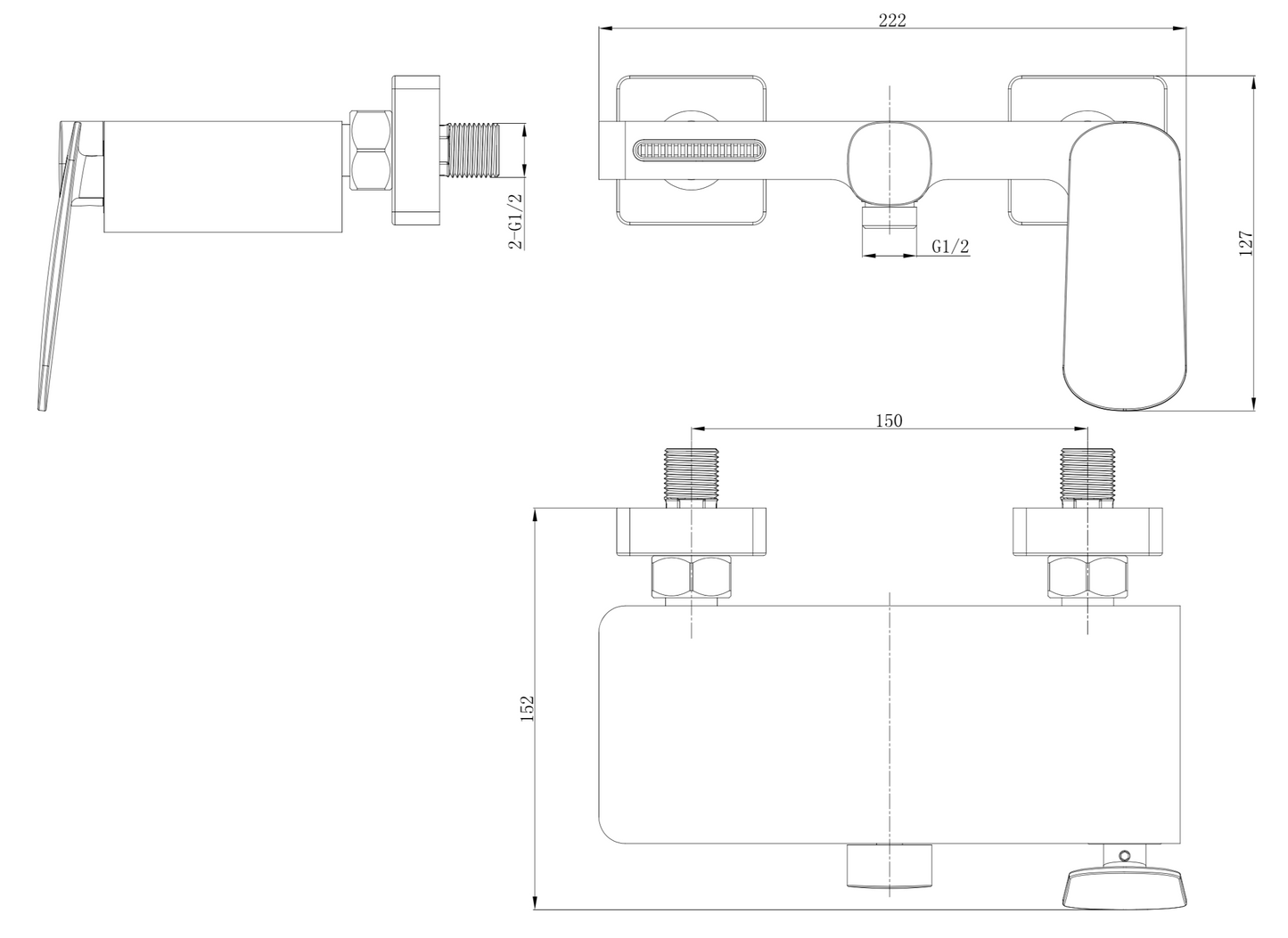 TR103 - Rivana Series - Bath & Shower Mixer
