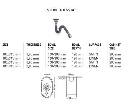 U001 UNDERMOUNT SERIES KITCHEN SINK