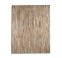 DEKOLAND - Stripes Rug Beige, Gold on White