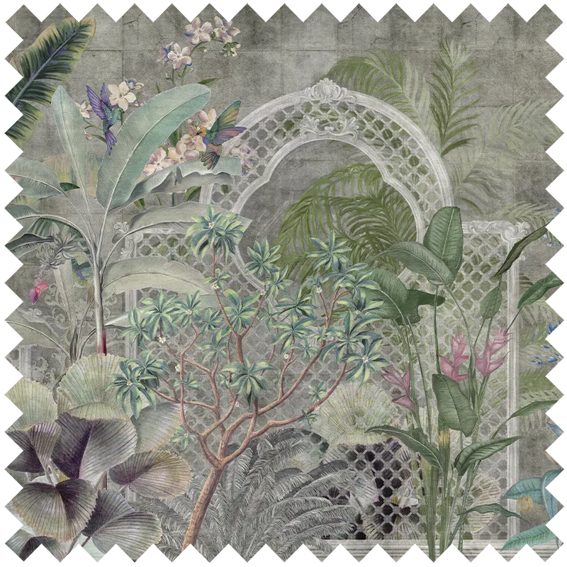 Fabric Verdant Mosaic Nature