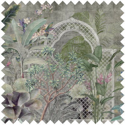 Fabric Verdant Mosaic Nature