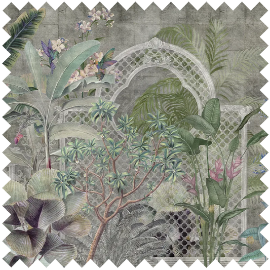 Fabric Verdant Mosaic Nature
