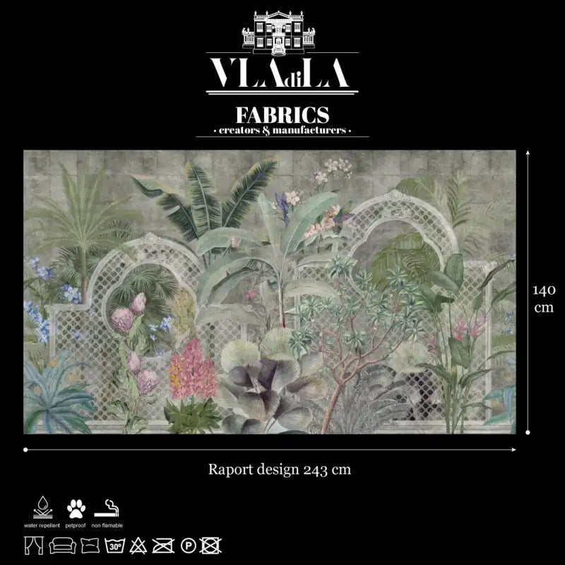 Fabric Verdant Mosaic Nature