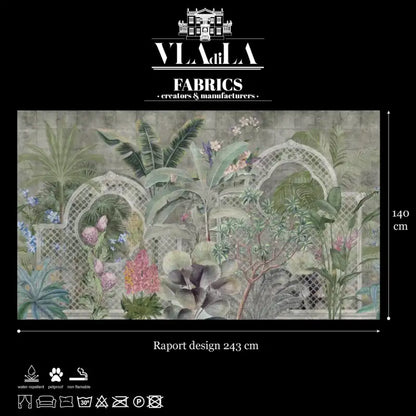 Fabric Verdant Mosaic Nature